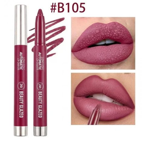 Beauty Glazed Long Stay Automatic Lip Crayon - B105 Bruised Plum - Image 1