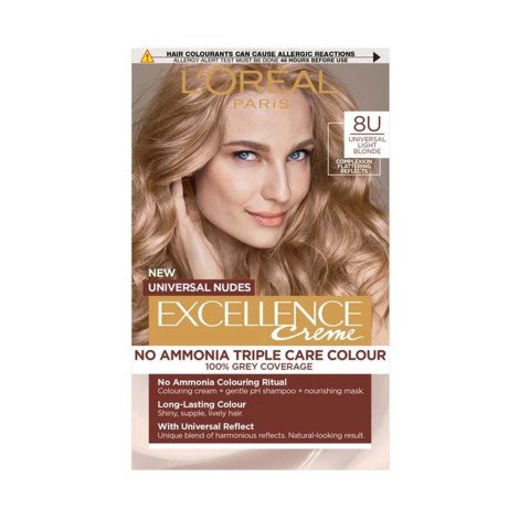 L'Oreal Excellence No Ammonia Triple Care Colour - 8U Universal Light Blonde - Image 1