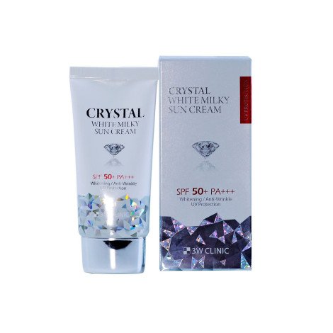 3W Clinic Crystal White Milky Sun Cream SPF50 50ml - Image 1