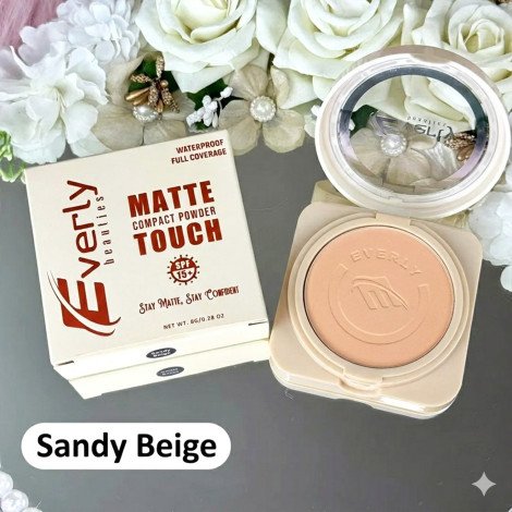 Everly Beauties Matte Touch Compact Powder - Sandy Beige - Image 1