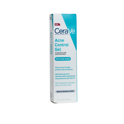 Cerave Acne Control Gel 2% Salicylic Acid Acne Treatment With AHA & BHA 40ml - Image 1