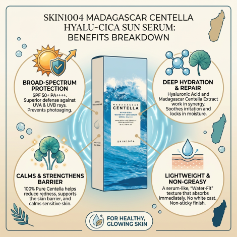 SKIN 1004 - Madagascar Centella Hyalu-Cica Water-Fit Sun Serum SPF 50 PA 50ml - Image 1