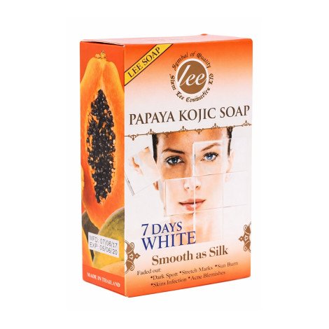 Lee 7 Days White Smooth As Silk Papaya Kojic Soap 160g - Image 1