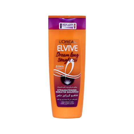 L'Oreal Elvive Dream Long Straight 72H Straightening Keratin Shampoo 400ml - Image 1
