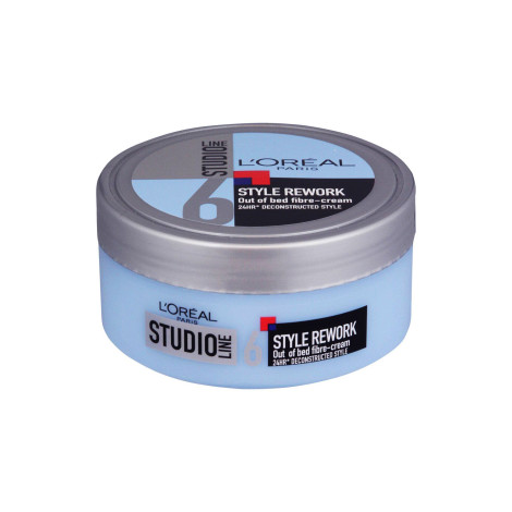 L'Oreal Studio Line 6 Style Rework Out Of Bed Fibre Cream 150ml - Image 1
