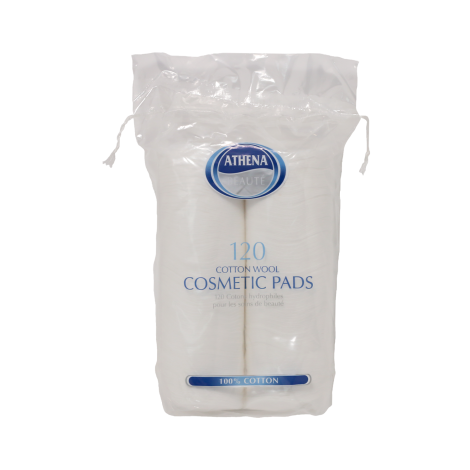 Athena Beaute Cotton Wool Cosmetic Pads 120 pis (2 Pack) - Image 1