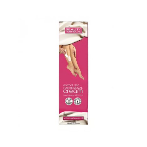 Beauty Formulas Normal Skin Hair Removal Cream With Rose Flower Oil 100ml - Image 1