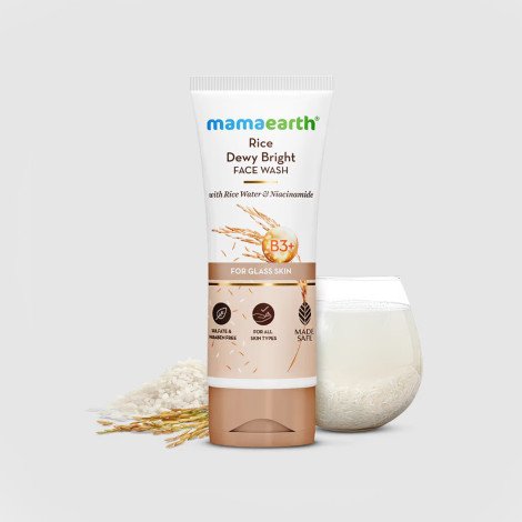 Mamaearth Rice Dewy Bright Face Wash 100ml - Image 1