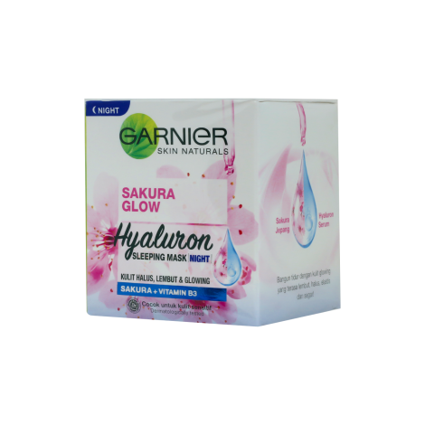 Garnier Sakura Glow Hyaluron Sleeping Mask Night Cream 50ml - Image 1