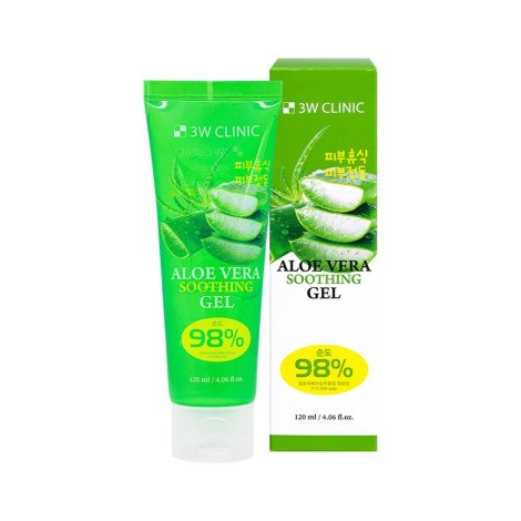 3W Clinic 98% Aloe Vera Soothing Gel 120ml - Image 1