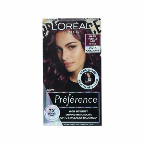 L'Oreal Perference Les Vivids High Intensity Shimmering Colour - 4.261 Dark Purple - Image 1