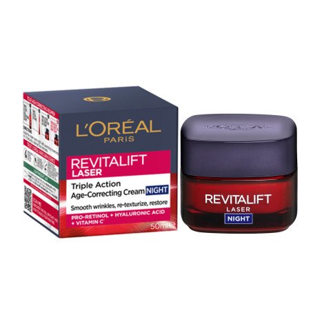 L'Oreal Revitalift Laser Triple Action Age - Correcting Night Cream 50ml - Image 1