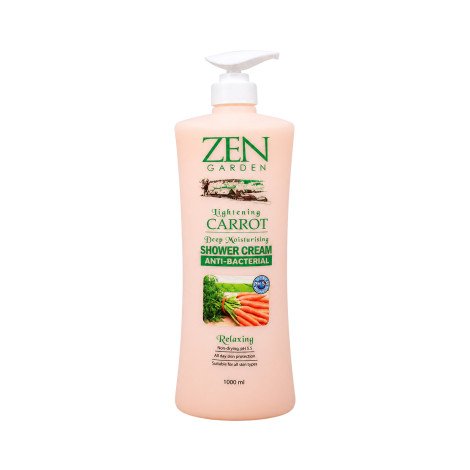 Zen Garden Lightening Carrot Deep Moisturising Relaxing Shower Cream 1000ml - Image 1