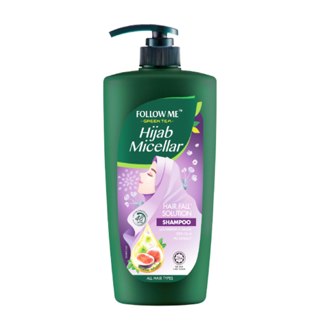 Follow Me Green Tea Hijab Micellar Hair Fall Solution Shampoo 650ml - Image 1