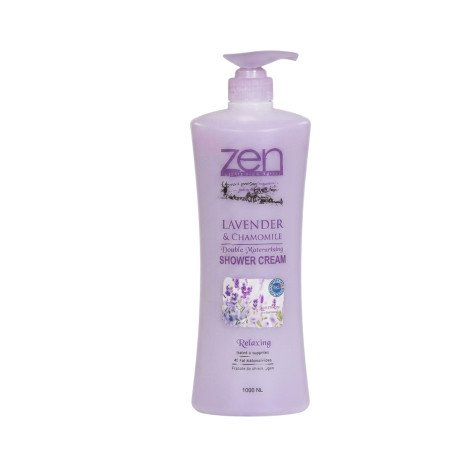 Zen Gargen Lavender & Chamomile Deep Moisturising Relaxing Shower Cream 1000ml - Image 1