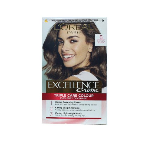 L'Oreal Excellence Creme Triple Care Colour - 5 Natural Brown - Image 1