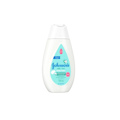 Johnson's Milk+Rice Hair & Body Baby Bath 100ml - Image 1