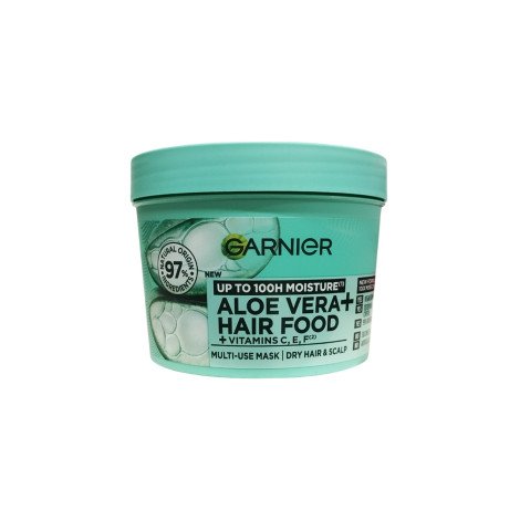 Garnier Up to 100H Moisture Aloe Vera Hair Food + Vitamin C,E,F Multi-Use Mask 400ml - Image 1