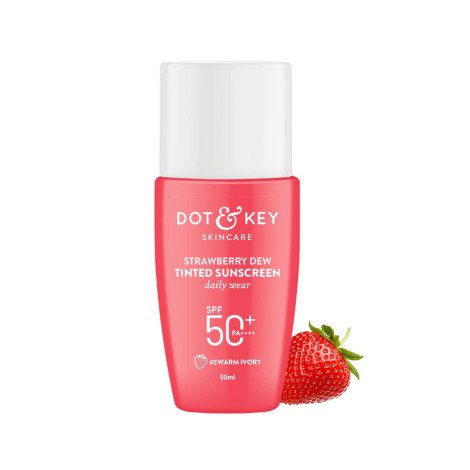 Dot & Key Strawberry Tinted Sunscreen SPF50+ PA+++ - 02 Warm Ivory 50ml - Image 1