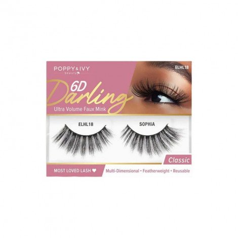 Absolute New York 6D Darling Ultra Volume Faux Mink Eye Lashes - ELHL18 Sophia - Image 1