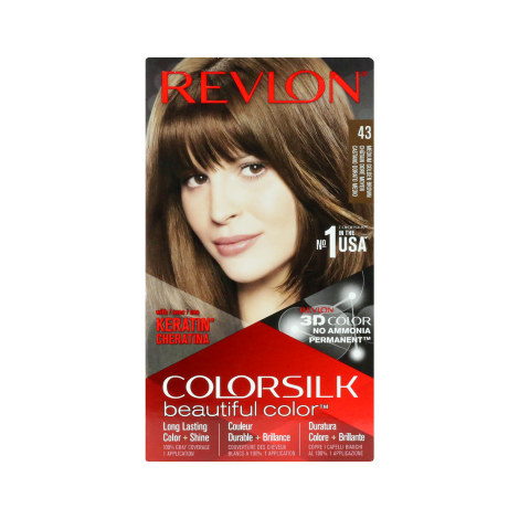 Revlon Colorsilk Beautiful Hair Color - 43 Medium Golden Brown - Image 1