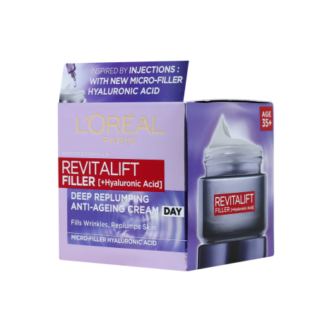 L'Oreal Revitalift Filler Replumping Care Anti Ageing Day Cream 50ml - Image 1