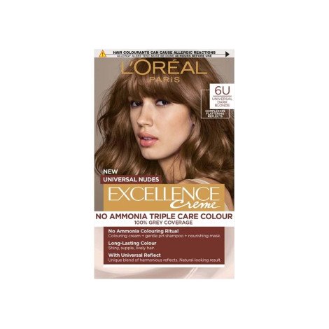 L'Oreal Excellence No Ammonia Triple Care Colour - 6U Universal Dark Blonde - Image 1
