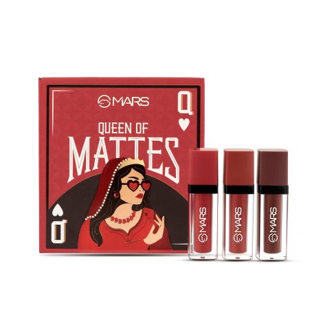 Mars Queen Of Mattes Lipstick Set- 01 Reds And Maroons - Image 1