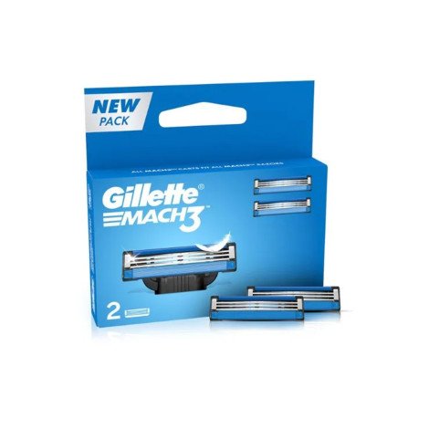 Gillette Mach3 Shaving Razor Cartridges 2 pcs - Image 1