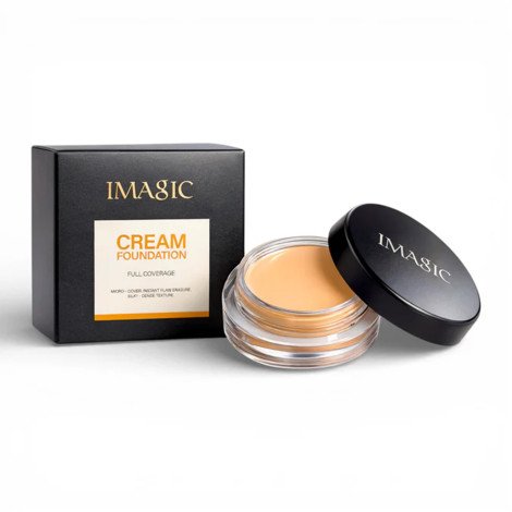 Imagic Full Coverage Cream Foundation - 155 Warm Peach - Image 1