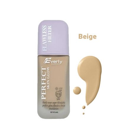 Everly Perfect Skin Glow Flawless Filter Foundation SPF15 - Beige - Image 1