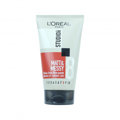 L'Oreal Studio Line 8 Matte & Messy Shine Free Fiber Paste 150ml - Image 1