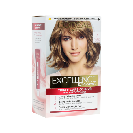 L'Oreal Excellence Creme Triple Care Colour - 7 Natural Dark Blonde - Image 1