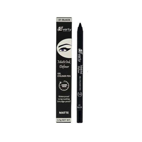 Everly Matte Ink Definer Waterproof Gel Eyeliner Pen - 01 Black - Image 1