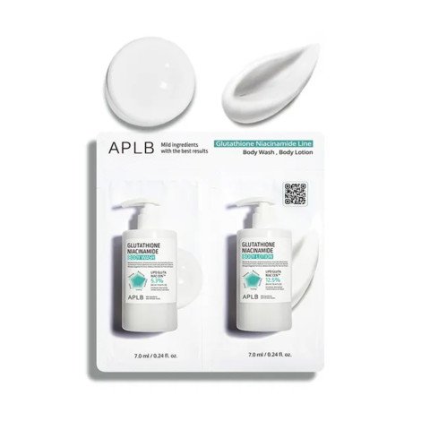 APLB Glutathione Niacinamide Line Body Wash & Body Lotion Mini Pack 7ml+7ml - Image 1