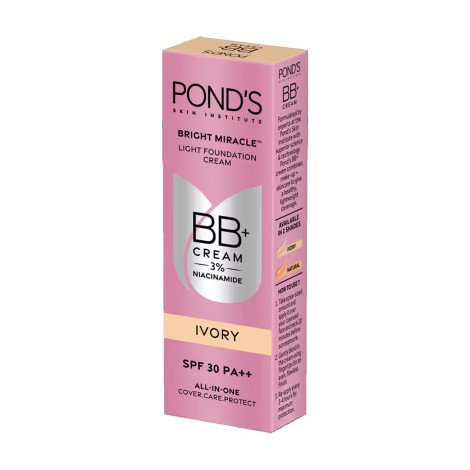 Ponds Ivory SPF30 PA++ All In One 3% Niacinamide BB+ Cream 18g - Image 1