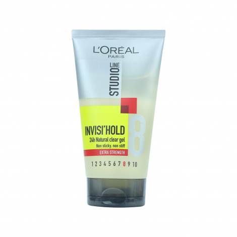 L'Oreal Studio Line 8 Extra Strength Invisi'Hold 24h Natural Clear Gel 150ml - Image 1