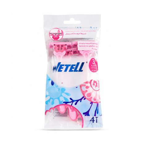 Wetell Simply Shaving Razor Three Blade 4 Pcs - Image 1