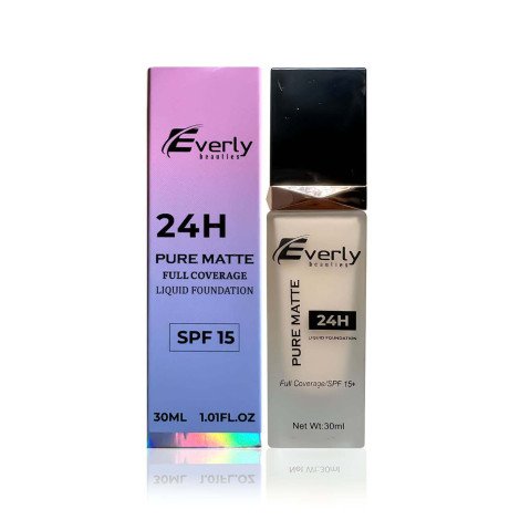 Everly Beauties Pure Matte Full Coverage Foundation - Warm Nude - Image 1