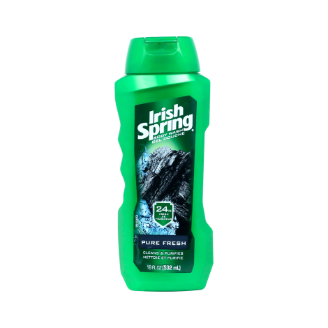 Irish Spring Pure Fresh With Charcoal Body Wash 532ml - Image 1