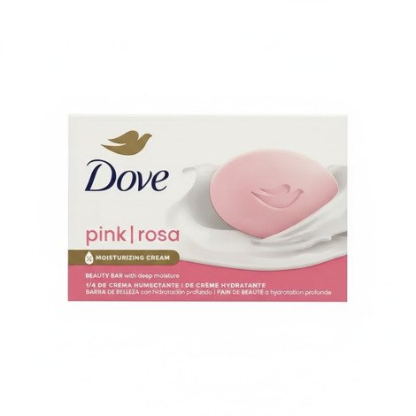 Dove Pink Rosa Deep Miosturizing Cream Beauty Bar 106g - Image 1