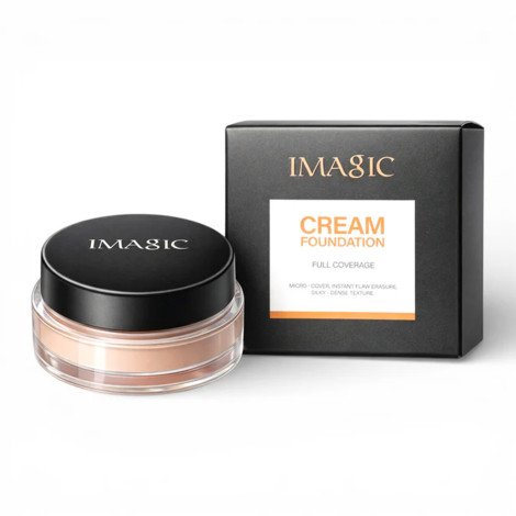Imagic Full Coverage Cream Foundation - 130 Porcelain - Image 1