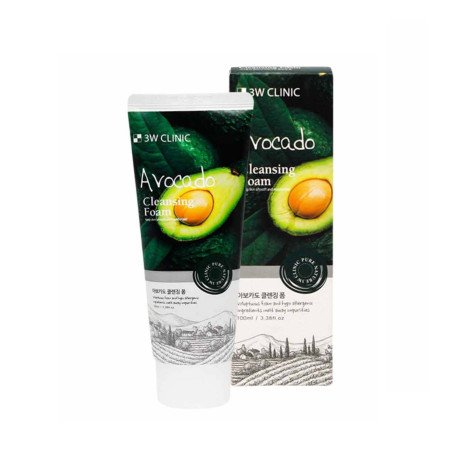 3W Clinic Avocado Cleansing Foam 100ml - Image 1
