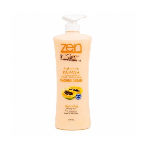 Zen Garden Lightening Papaya Deep Moisturizing Refreshing Shower Cream 1000ml - Image 1