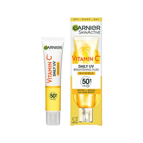 Garnier Vitamin C Daily UV Brightening Fluid Invisible SPF50+ 40ml - Image 1