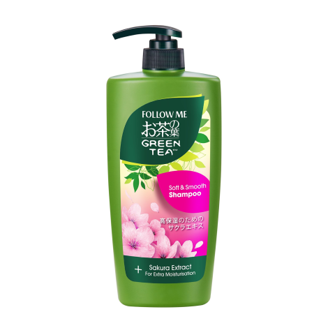 Follow Me Green Tea Soft & Smooth With Sakura Extract Shampoo 650ml - Image 1
