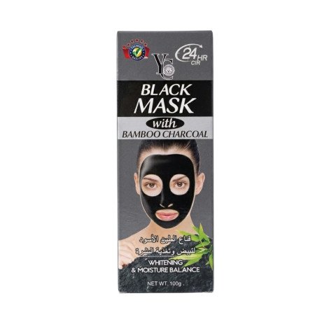 YC With Bamboo Charcoal Black Mask 100ml - Image 1