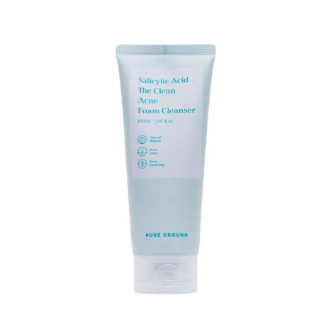 Pure Ground Salicylic Acid The Clean Acne Foam Cleanser 150ml - Image 1