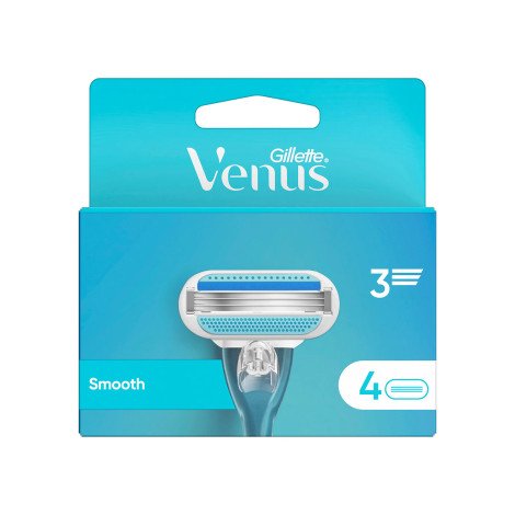 Gillette Venus Smooth 3 Razor Blades, 4 Cartridges - Image 1