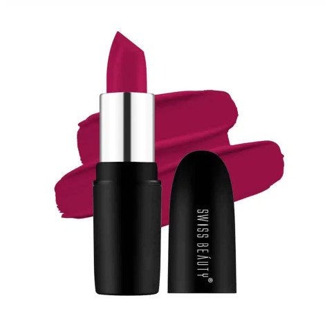 Swiss Beauty Pure Matte Lipstick - 211 Magic Maroon - Image 1